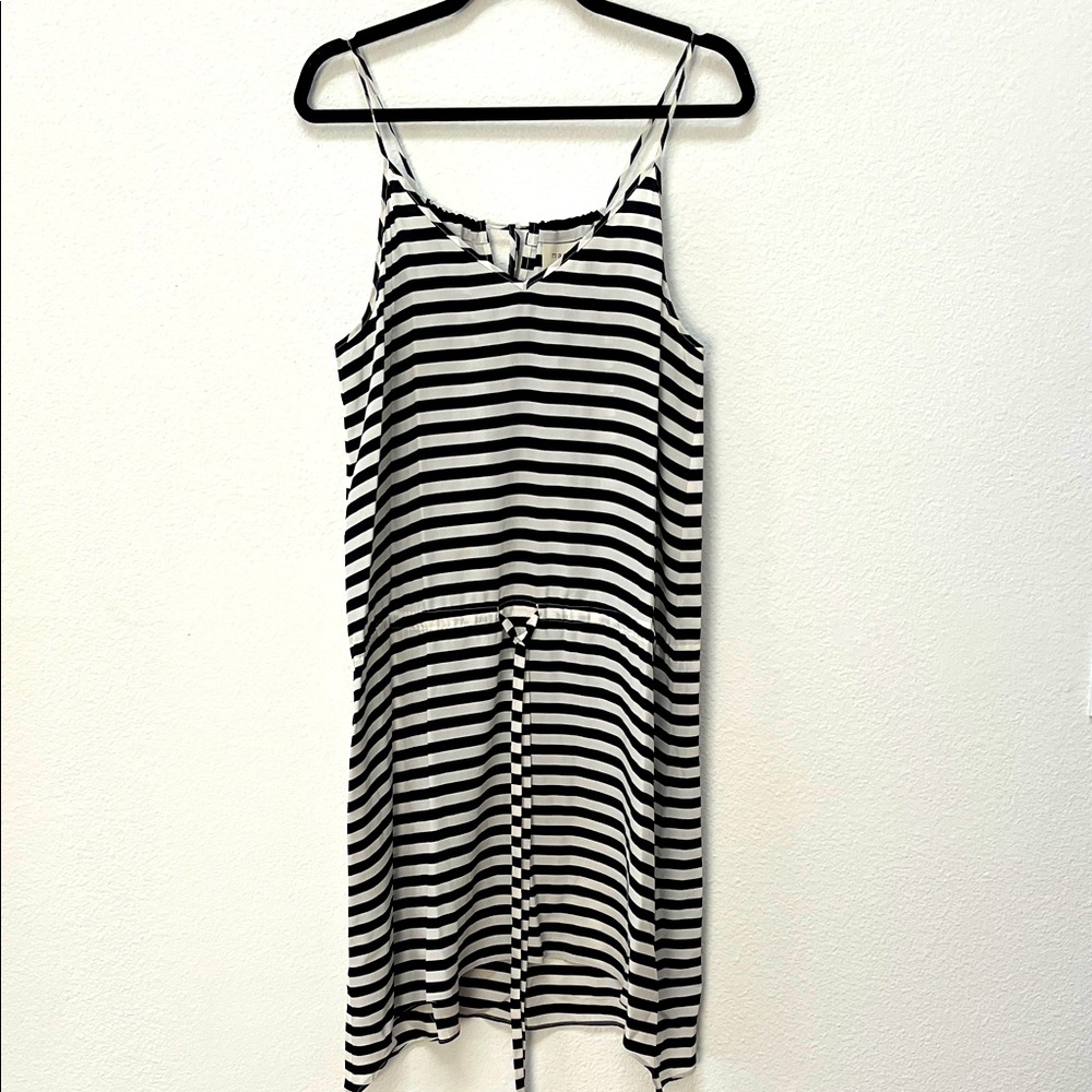 Mason Monochrome Striped Silk Dress